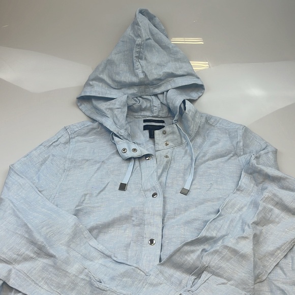 RACHEL Rachel Roy 100% Linen Hooded Top N151-14 - Picture 6 of 8